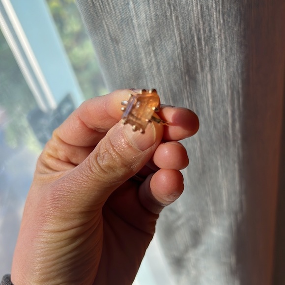 Variance Imperial Topaz Medium Stone 18K, 14K, Yellow and Rose Gold Ring 6.5 - Picture 4 of 9